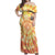 She Is Sunshine Skull Off Shoulder Maxi Dress Tie Dye Yellow - Wonder Print Shop