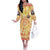 She Is Sunshine Skull Off The Shoulder Long Sleeve Dress Tie Dye Yellow - Wonder Print Shop