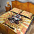 She Is Sunshine Skull Quilt Bed Set Tie Dye Yellow - Wonder Print Shop