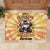 She Is Sunshine Skull Rubber Doormat Tie Dye Yellow - Wonder Print Shop