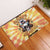 She Is Sunshine Skull Rubber Doormat Tie Dye Yellow - Wonder Print Shop