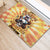 She Is Sunshine Skull Rubber Doormat Tie Dye Yellow - Wonder Print Shop