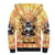 She Is Sunshine Skull Sherpa Hoodie Tie Dye Yellow