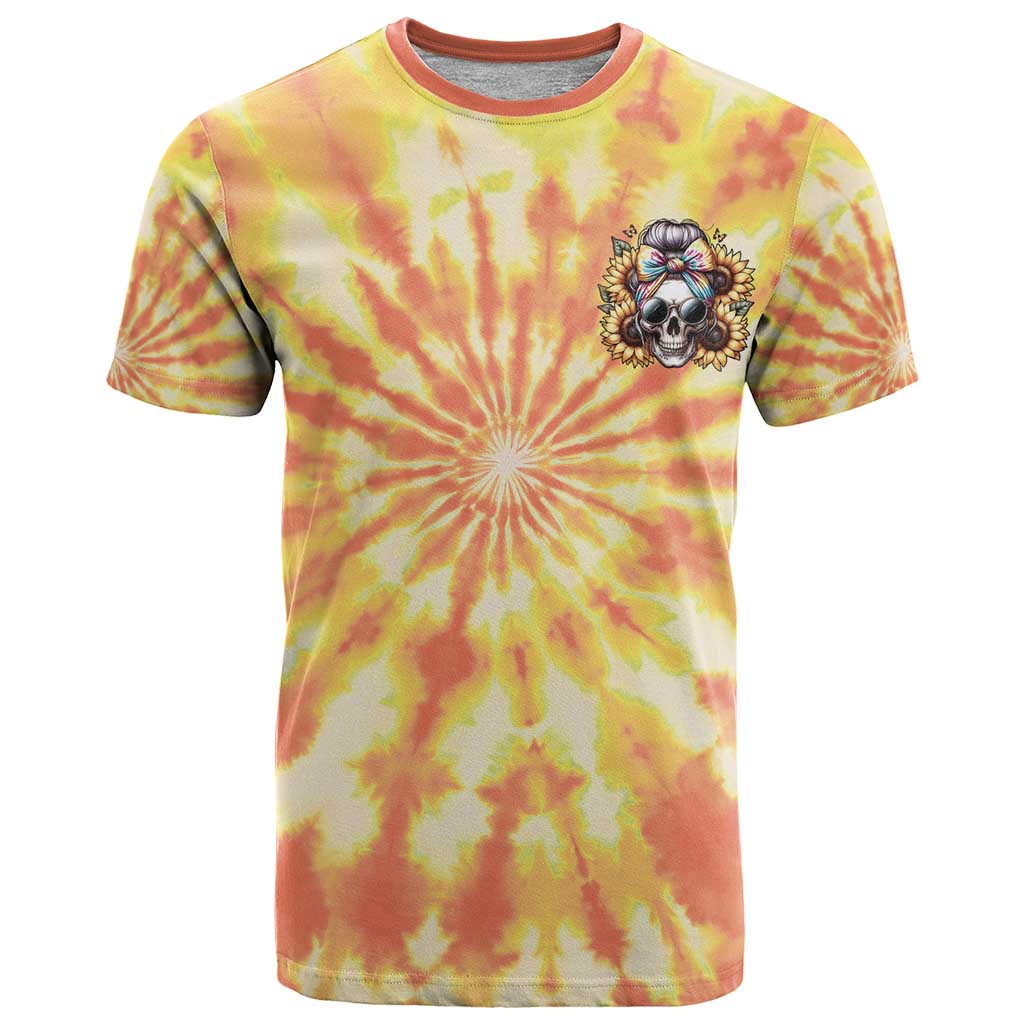 She Is Sunshine Skull T Shirt Tie Dye Yellow