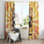 She Is Sunshine Skull Window Curtain Tie Dye Yellow - Wonder Print Shop