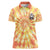 She Is Sunshine Skull Women Polo Shirt Tie Dye Yellow