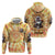 She Is Sunshine Skull Zip Hoodie Tie Dye Yellow