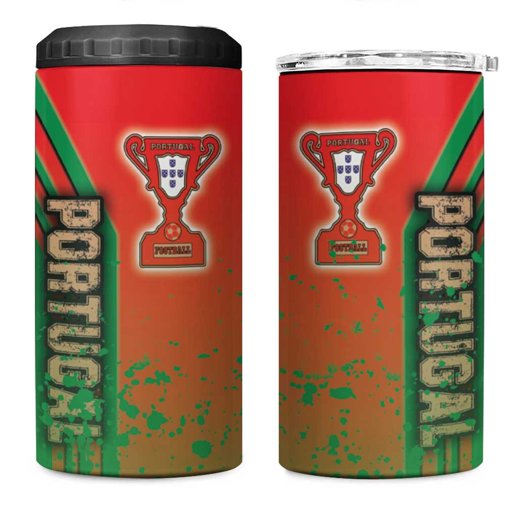 Portugal Football 4 in 1 Can Cooler Tumbler Selecao das Quinas Soccer - Road To Champion