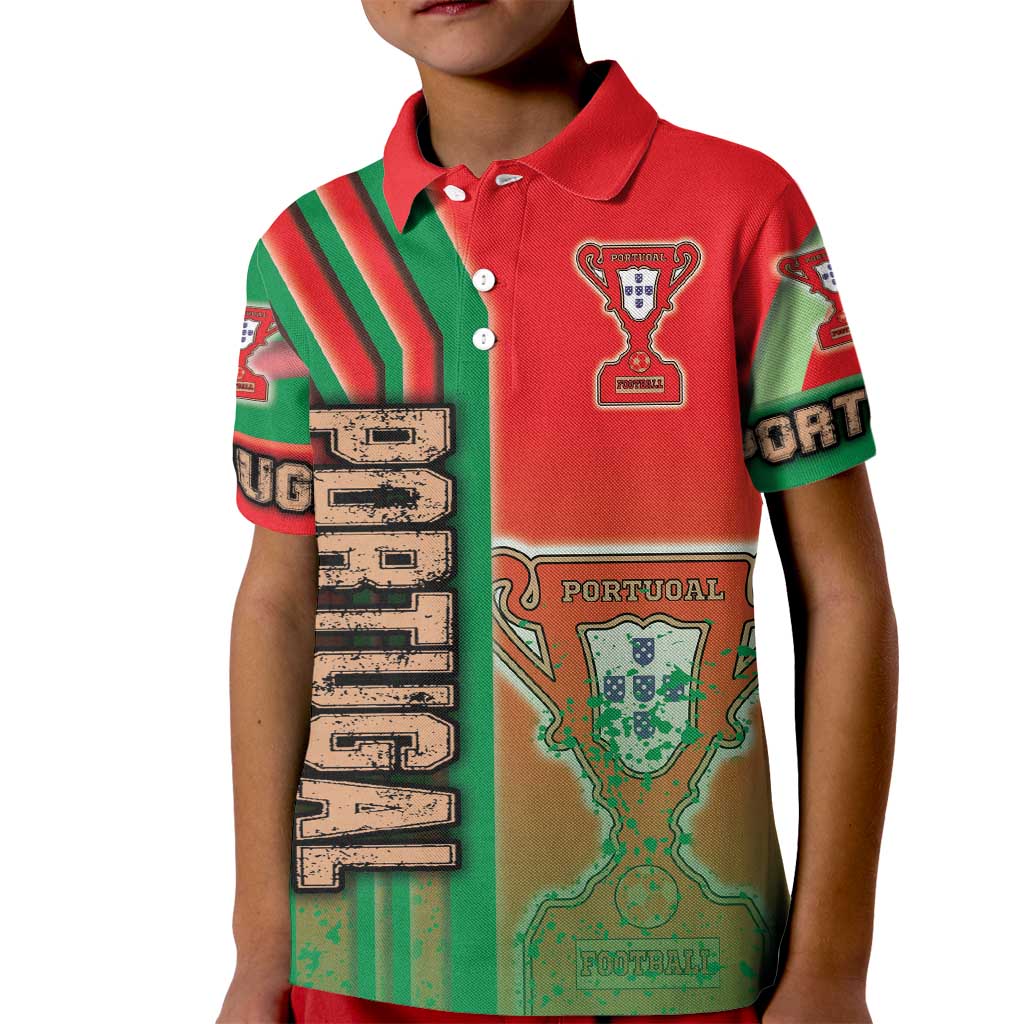 Portugal Football Kid Polo Shirt Selecao das Quinas Soccer - Road To Champion - Wonder Print Shop