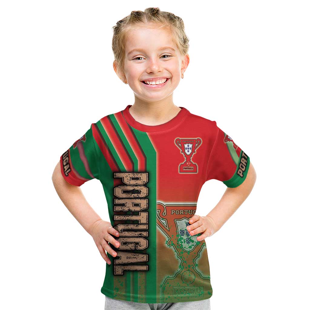 Portugal Football Kid T Shirt Selecao das Quinas Soccer - Road To Champion - Wonder Print Shop