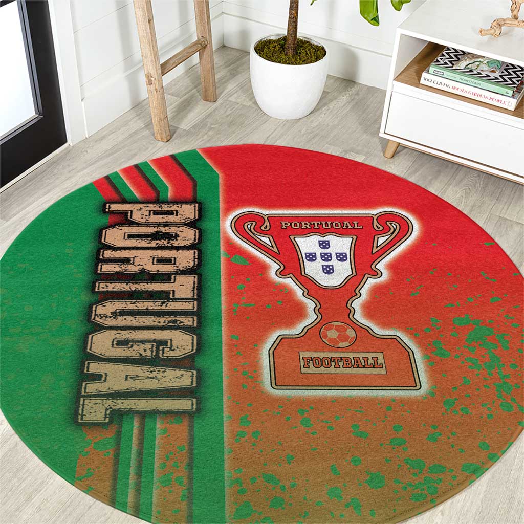 Portugal Football Round Carpet Selecao das Quinas Soccer - Road To Champion - Wonder Print Shop