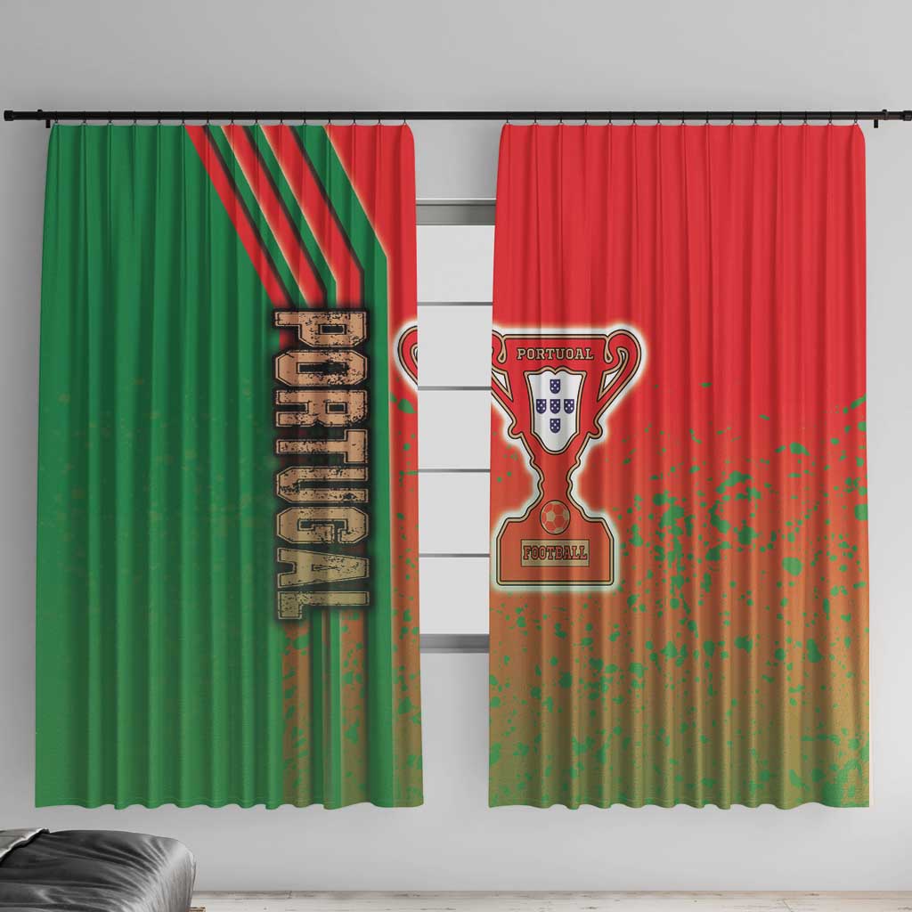 Portugal Football Window Curtain Selecao das Quinas Soccer - Road To Champion - Wonder Print Shop