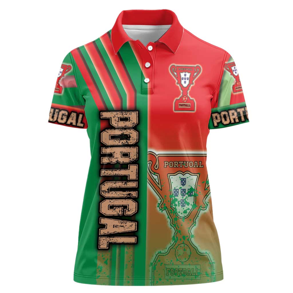 Portugal Football Women Polo Shirt Selecao das Quinas Soccer - Road To Champion - Wonder Print Shop