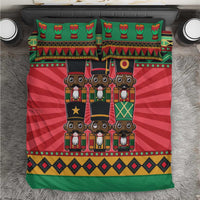 Nutcracker character bedding duvet, red and green with patterned border