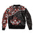 Canada Day Bomber Jacket Haida Maple Leaf Style Tattoo Black