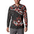 Canada Day Button Sweatshirt Haida Maple Leaf Style Tattoo Black