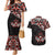 Canada Day Couples Matching Mermaid Dress and Hawaiian Shirt Haida Maple Leaf Style Tattoo Black