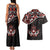 Canada Day Couples Matching Tank Maxi Dress and Hawaiian Shirt Haida Maple Leaf Style Tattoo Black