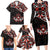 Canada Day Family Matching Long Sleeve Bodycon Dress and Hawaiian Shirt Haida Maple Leaf Style Tattoo Black