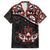 Canada Day Family Matching Long Sleeve Bodycon Dress and Hawaiian Shirt Haida Maple Leaf Style Tattoo Black