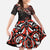 Canada Day Family Matching Mermaid Dress and Hawaiian Shirt Haida Maple Leaf Style Tattoo Black