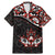 Canada Day Family Matching Mermaid Dress and Hawaiian Shirt Haida Maple Leaf Style Tattoo Black