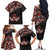 Canada Day Family Matching Off The Shoulder Long Sleeve Dress and Hawaiian Shirt Haida Maple Leaf Style Tattoo Black