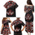 Canada Day Family Matching Puletasi and Hawaiian Shirt Haida Maple Leaf Style Tattoo Black