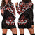 Canada Day Hoodie Dress Haida Maple Leaf Style Tattoo Black