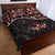 Canada Day Quilt Bed Set Haida Maple Leaf Style Tattoo Black