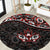 Canada Day Round Carpet Haida Maple Leaf Style Tattoo Black