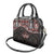 Canada Day Shoulder Handbag Haida Maple Leaf Style Tattoo Black