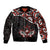 Canada Day Sleeve Zip Bomber Jacket Haida Maple Leaf Style Tattoo Black - Wonder Print Shop