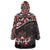 Canada Day Wearable Blanket Hoodie Haida Maple Leaf Style Tattoo Black