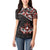 Canada Day Women Polo Shirt Haida Maple Leaf Style Tattoo Black