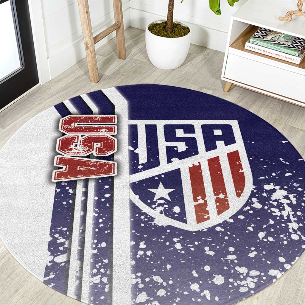 USA Soccer Round Carpet The Stars and Stripes Football - Road To Champion - Wonder Print Shop