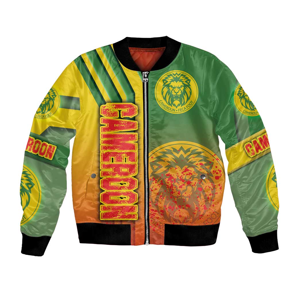 Cameroon Football Bomber Jacket Indomitable Lions Soccer - Road To Champion