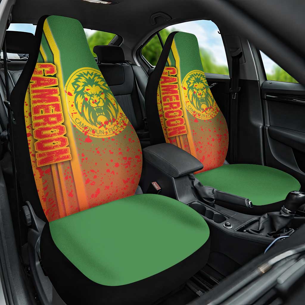 Cameroon Football Car Seat Cover Indomitable Lions Soccer - Road To Champion