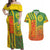 Cameroon Football Couples Matching Off Shoulder Maxi Dress and Hawaiian Shirt Indomitable Lions Soccer - Road To Champion