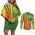 Cameroon Football Couples Matching Off Shoulder Short Dress and Long Sleeve Button Shirt Indomitable Lions Soccer - Road To Champion