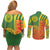 Cameroon Football Couples Matching Off Shoulder Short Dress and Long Sleeve Button Shirt Indomitable Lions Soccer - Road To Champion