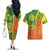 Cameroon Football Couples Matching Off The Shoulder Long Sleeve Dress and Hawaiian Shirt Indomitable Lions Soccer - Road To Champion