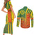 Cameroon Football Couples Matching Short Sleeve Bodycon Dress and Long Sleeve Button Shirt Indomitable Lions Soccer - Road To Champion