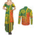 Cameroon Football Couples Matching Summer Maxi Dress and Long Sleeve Button Shirt Indomitable Lions Soccer - Road To Champion