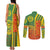 Cameroon Football Couples Matching Tank Maxi Dress and Long Sleeve Button Shirt Indomitable Lions Soccer - Road To Champion