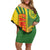 Cameroon Football Family Matching Off Shoulder Short Dress and Hawaiian Shirt Indomitable Lions Soccer - Road To Champion