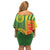 Cameroon Football Family Matching Off Shoulder Short Dress and Hawaiian Shirt Indomitable Lions Soccer - Road To Champion