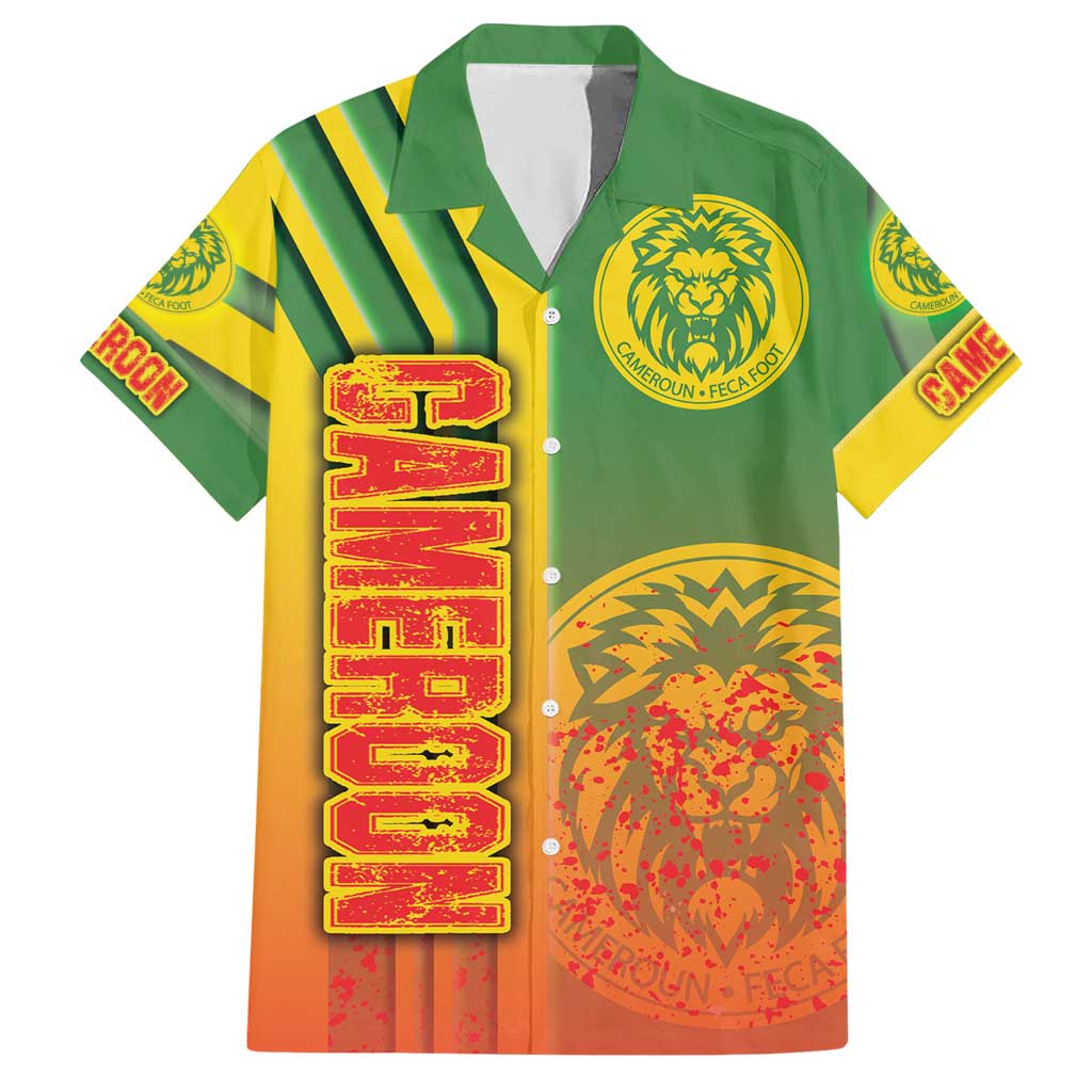 Cameroon Football Hawaiian Shirt Indomitable Lions Soccer - Road To Champion