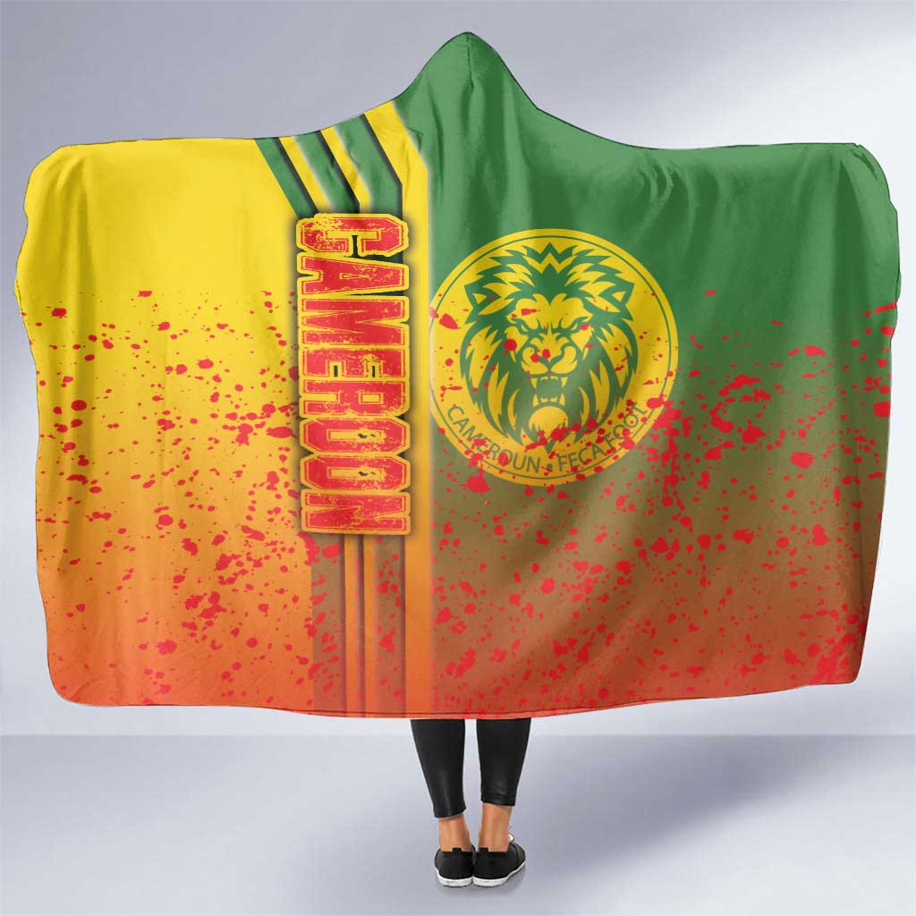 Cameroon Football Hooded Blanket Indomitable Lions Soccer - Road To Champion