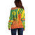 Cameroon Football Off Shoulder Sweater Indomitable Lions Soccer - Road To Champion - Wonder Print Shop